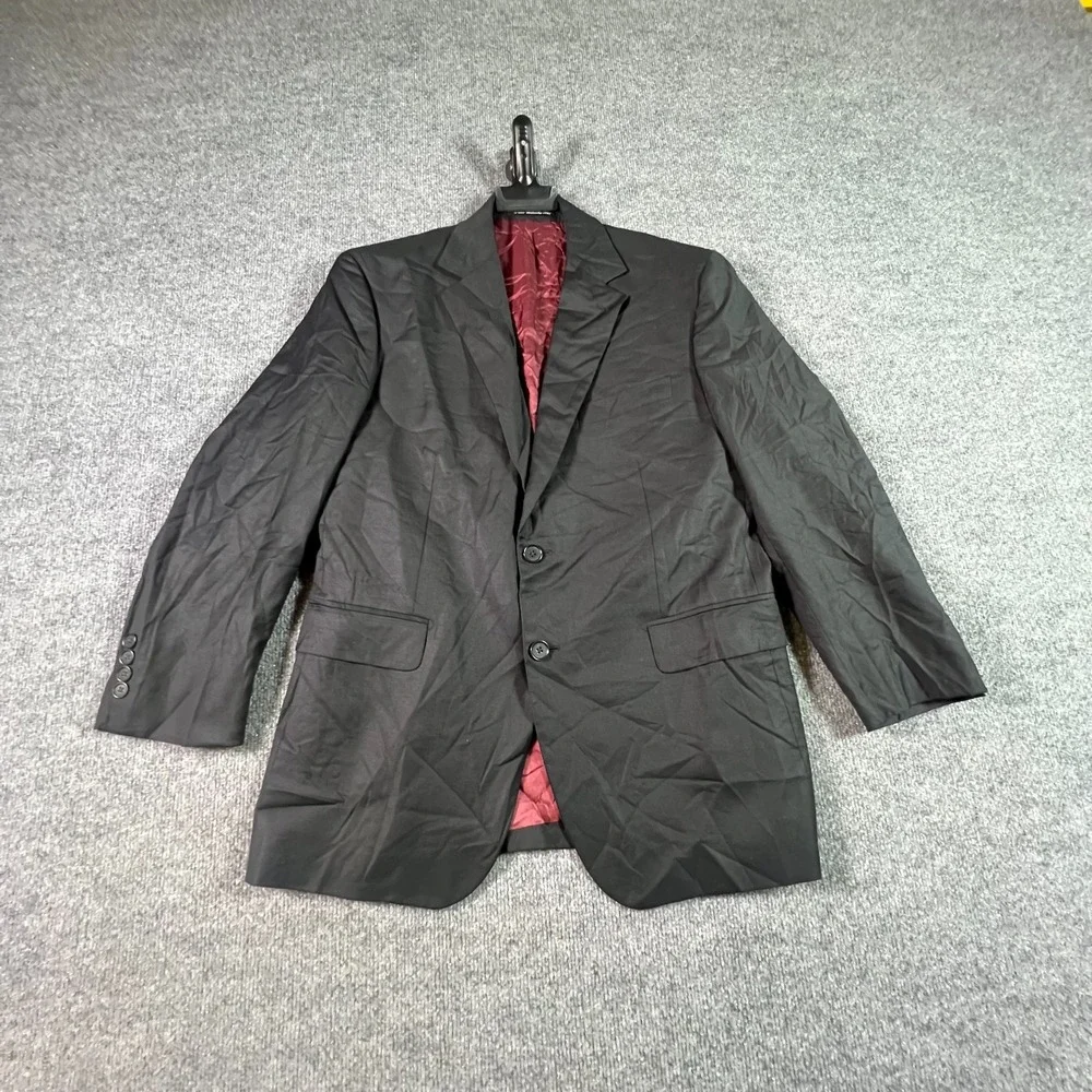 Paul Betenly Blazer Coat Men's 38 Black Wool Notch-Lapel Preppy Business